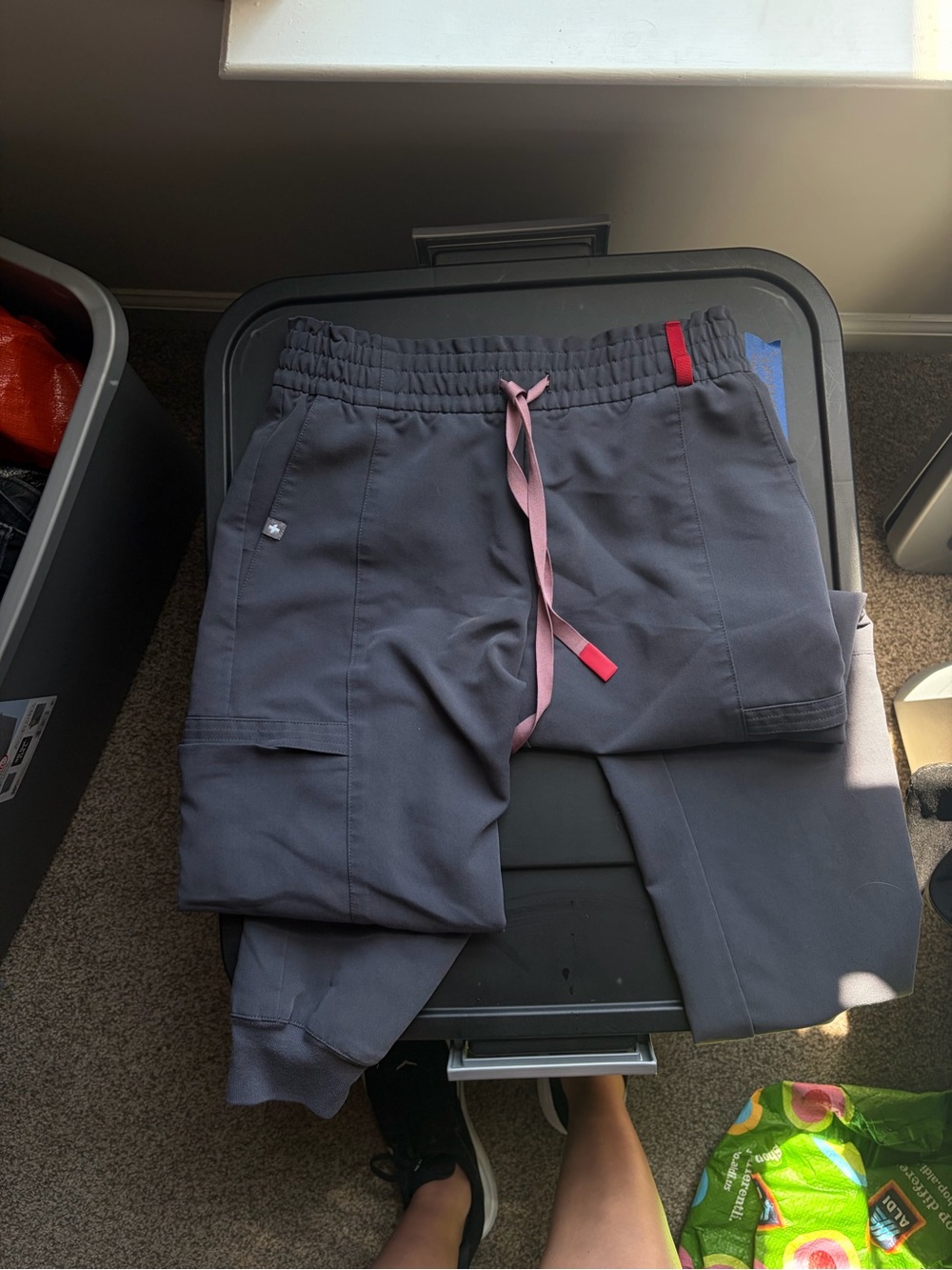 Figs XSP Grey and Pink scrub pants